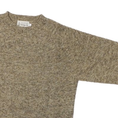 画像4: INVERALLAN（インバーアラン）Crew Neck Saddle Shoulder Sweater（クルーネックサドルショルダーセーター）"Supersoft Shetland" / Mushroom（マッシュルーム）