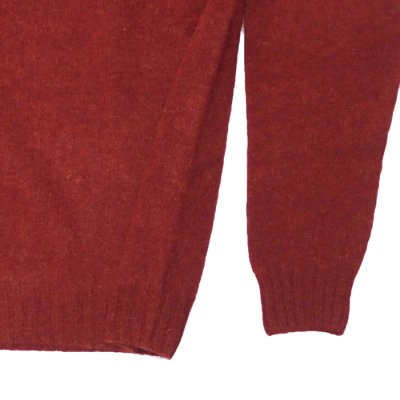 画像5: INVERALLAN(インバーアラン)Crew Neck Saddle Shoulder Sweater(クルーネックサドルショルダーセーター)"Supersoft Shetland" / Blaze(ダークレッド)