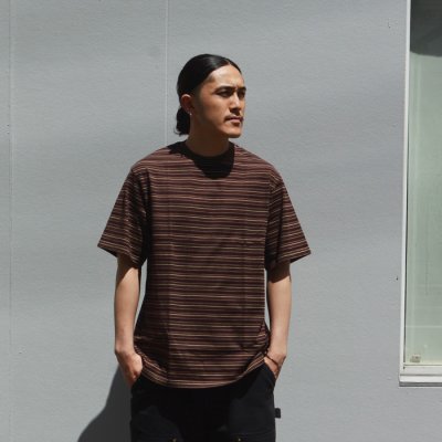 画像12: Yonetomi NEW BASIC（ヨネトミニューベーシック）GARMENT DYE RANDOM BOREDER T-SHIRT（ガーメントダイランダムボーダーTシャツ）/ 3Colors（全3色展開）