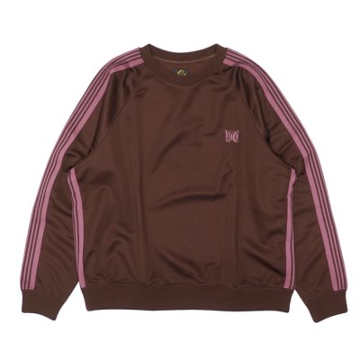 画像1: NEEDLES（ニードルズ）Track Crew Neck Shirt（トラッククルーネックシャツ）"Poly Smooth" / Brown（ブラウン）