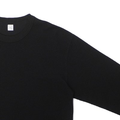 画像4: blurhms ROOTSTOCK（ブラームスルーツストック）Rough&Smooth Thermal Baseball Tee（ラフ&スムースサーマルベースボールTシャツ）/ Black（ブラック）