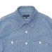 画像3: ENGINEERED GARMENTS（エンジニアードガーメンツ）WORK SHIRT（ワークシャツ）"4.5oz Cotton Chambray" / Blue（ライトブルー）