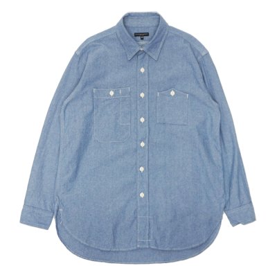 画像1: ENGINEERED GARMENTS（エンジニアードガーメンツ）WORK SHIRT（ワークシャツ）"4.5oz Cotton Chambray" / Blue（ライトブルー）