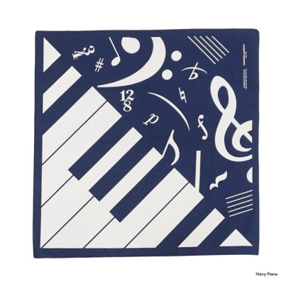 画像2: ENGINEERED GARMENTS（エンジニアードガーメンツ）Printed Bandana（プリンテッドバンダナ）/ Navy:Piano（ネイビー:ピアノ）・Black:NY（ブラック:ニューヨーク）