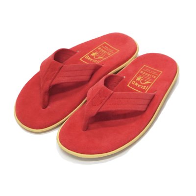 画像1: 『OUTLET』ISLAND SLIPPER（アイランドスリッパ）PT203 レザートングサンダル/Red Suede（レッドスエード）※23cmのみ