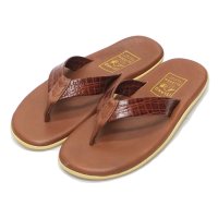 ＜40%OFF＞SLAND SLIPPER（アイランドスリッパ）PT202S（レザートングサンダル）"Snake" / Whisky（ウイスキー）