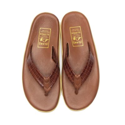 画像3: ＜40%OFF＞ISLAND SLIPPER（アイランドスリッパ）PT202BS（レザートングサンダル）"Snake" / Whisky（ウイスキー）