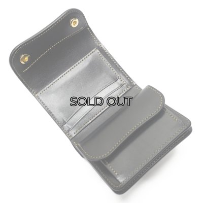 画像7: WILD SWANS（ワイルドスワンズ）ENO（イーノ）ミニ3つ折りウォレット/グリーン"シェルコードバン"×ブラック"サドルプルアップ"