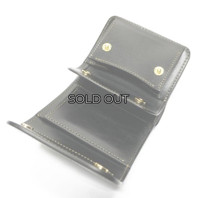 画像6: WILD SWANS（ワイルドスワンズ）ENO（イーノ）ミニ3つ折りウォレット/グリーン"シェルコードバン"×ブラック"サドルプルアップ"