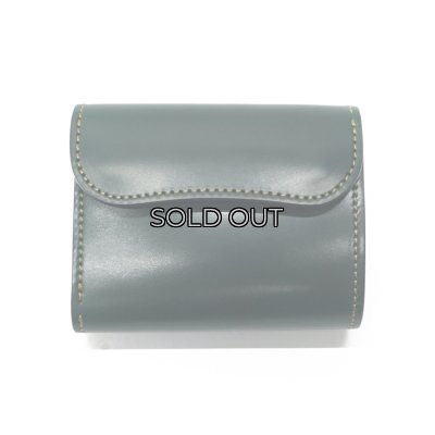 画像1: WILD SWANS（ワイルドスワンズ）ENO（イーノ）ミニ3つ折りウォレット/グリーン"シェルコードバン"×ブラック"サドルプルアップ"