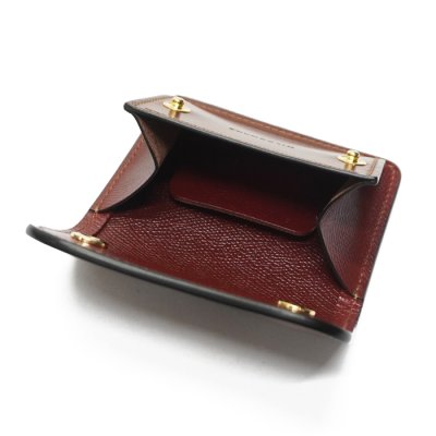 画像7: WILD SWANS（ワイルドスワンズ）TONGUE（タング）マルチコインケース/#2"シェルコードバン"×バーガンディ"型押しサドルプルアップ"