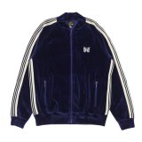 NEEDLES（ニードルズ）Rib Collar Track Jacket（リブカラートラックジャケット）"C/PE Velour" / Navy（ネイビー）