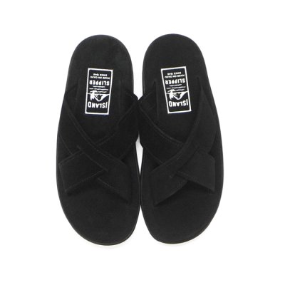 画像3: ISLAND SLIPPER（アイランドスリッパ）PB223 (スエードレザーサンダル) "Suede" / Black（ブラック）