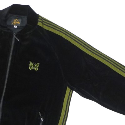 画像5: 【PointUp10%11/10迄】NEEDLES(ニードルズ)Rib Collar Track Jacket(リブカラートラックジャケット)"C/PE Velour" / Black(ブラック)