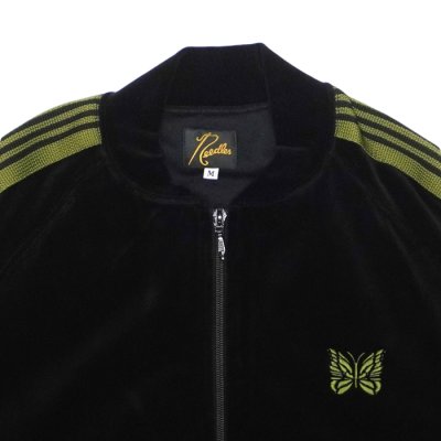 画像4: 【PointUp10%11/10迄】NEEDLES(ニードルズ)Rib Collar Track Jacket(リブカラートラックジャケット)"C/PE Velour" / Black(ブラック)