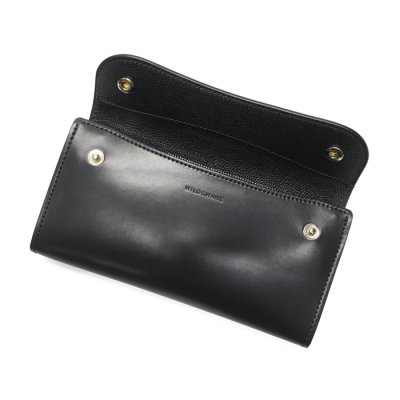 画像5: WILD SWANS（ワイルドスワンズ）WAVE（ウェイブ）ロングウォレット/ブラック"ホーウィンコードバン"×ブラック”型押しサドルプルアップ”