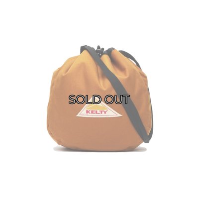 画像1: KELTY（ケルティ）REVERSIBLE KINTCHAKU（リバーシブル巾着）"CORDURA 500D Nylon" / CARAMEL（キャラメル）