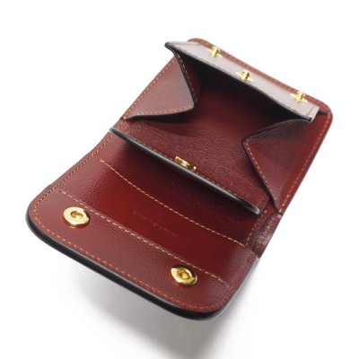 画像7: WILD SWANS（ワイルドスワンズ）CASA（カーサ）コンパクトウォレット/#2"シェルコードバン"×バーガンディ"型押しサドルプルアップ"