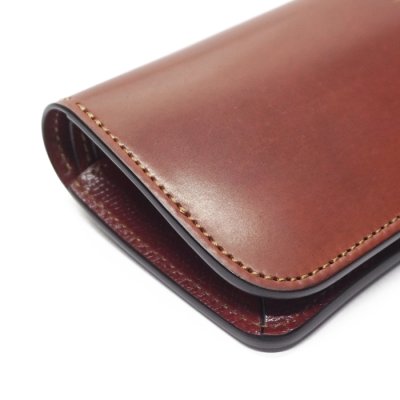 画像3: WILD SWANS（ワイルドスワンズ）CASA（カーサ）コンパクトウォレット/#2"シェルコードバン"×バーガンディ"型押しサドルプルアップ"