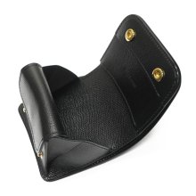他の写真3: WILD SWANS（ワイルドスワンズ）CASA（カーサ）コンパクトウォレット/ブラック"シェルコードバン"×ブラック"型押しサドルプルアップ"