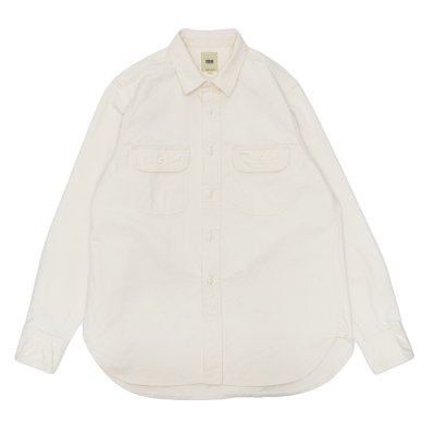 画像1: F.O.B FACTORY（エフオービーファクトリー）WORK SHIRT（オックスワークシャツ）"Work Twill" / Ecru（エクリュ）