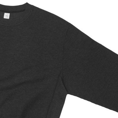 画像4: blurhms ROOTSTOCK（ブラームスルーツストック）Rough&Smooth Thermal Pullover（ラフ&スムースサーマルプルオーバー）/ Heather Charcoal（ヘザーチャコール）