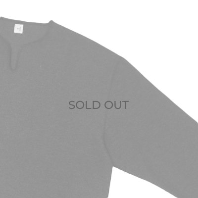 画像4: blurhms ROOTSTOCK（ブラームスルーツストック）Rough&Smooth Thermal Over-Neck L/S（ラフ&スムースサーマルオーバーネックシャツ ロングスリーブ）/ Heather Charcoal（ヘザーチャコール）