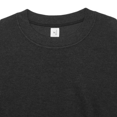 画像3: blurhms ROOTSTOCK（ブラームスルーツストック）Rough&Smooth Thermal Pullover（ラフ&スムースサーマルプルオーバー）/ Heather Charcoal（ヘザーチャコール）