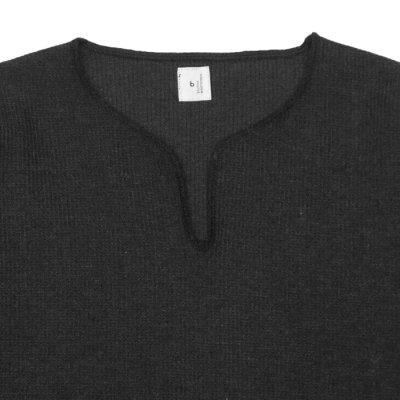 画像3: blurhms ROOTSTOCK（ブラームスルーツストック）Rough&Smooth Thermal Over-Neck L/S（ラフ&スムースサーマルオーバーネックシャツ ロングスリーブ）/ Heather Charcoal（ヘザーチャコール）