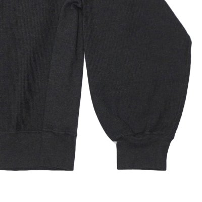 画像5: blurhms ROOTSTOCK（ブラームスルーツストック）Rough&Smooth Thermal Pullover（ラフ&スムースサーマルプルオーバー）/ Heather Charcoal（ヘザーチャコール）