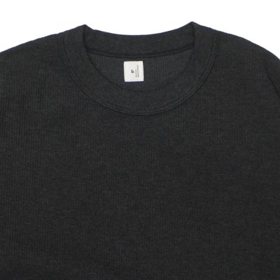 画像3: blurhms ROOTSTOCK（ブラームスルーツストック）Rough&Smooth Thermal Baseball Tee（ラフ&スムースサーマルベースボールTシャツ）/ Heather Charcoal（ヘザーチャコール）