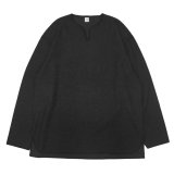 blurhms ROOTSTOCK（ブラームスルーツストック）Rough&Smooth Thermal Over-Neck L/S（ラフ&スムースサーマルオーバーネックシャツ ロングスリーブ）/ Heather Charcoal（ヘザーチャコール）
