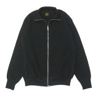*A VONTADE（アボンタージ）Big Waffle Drivers Zip Cardigan（ビッグワッフルドライバーズジップカーディガン）/ Black（ブラック）
