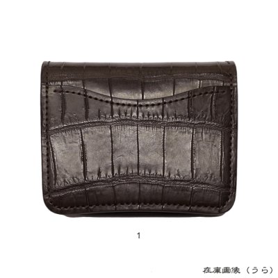 画像10: WILD SWANS（ワイルドスワンズ）CASA（カーサ）コンパクトウォレット/チョコ"クロコダイル"×ダークブラウン"イングリッシュブライドル"