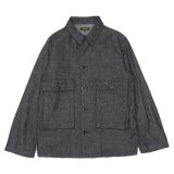 *A VONTADE（アボンタージ）Naval Utility Jacket（ナバルユーティリティジャケット）"Indigo＆Black Denim" / Black（ブラック）