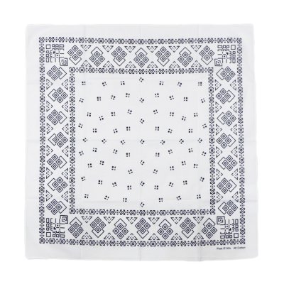 画像3: Post O'Alls（ポストオーバーオールズ）Dia POST Bandana Hankie（ダイアポスト バンダナハンキー）"Cotton Sheeting" / Navy（ネイビー）・White（ホワイト）※メール便発送可※