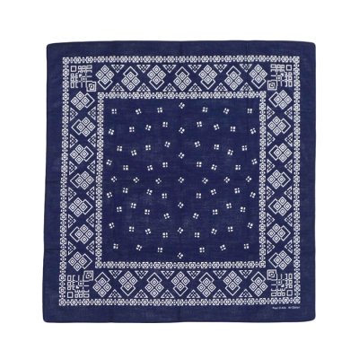 画像2: Post O'Alls（ポストオーバーオールズ）Dia POST Bandana Hankie（ダイアポスト バンダナハンキー）"Cotton Sheeting" / Navy（ネイビー）・White（ホワイト）※メール便発送可※