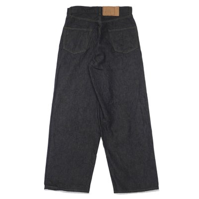 画像2: blurhms ROOTSTOCK（ブラームスルーツストック）13.5oz Denim Pants Wide（13.5ozデニムパンツ ワイド）/ Black（ブラック）【裾上げ無料】