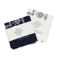 Post O'Alls（ポストオーバーオールズ）Dia POST Bandana Hankie（ダイアポスト バンダナハンキー）"Cotton Sheeting" / Navy（ネイビー）・White（ホワイト）※メール便発送可※