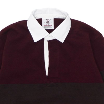 画像3: BARBARIAN（バーバリアン）Heavy Weight Rugby Collar Shirt（ヘビーウェイト ラグビーカラーシャツ）"BOLD MOUNTAINEER" / Harvard×Brown×Beige×Burnt Orange（ハーバード×ブラウン×ベージュ×B,オレンジ）