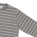 画像4: BARBARIAN（バーバリアン）Heavy Weight Crew Neck Shirt（ヘビーウェイト クルーネックシャツ） "Nine 4crs Stripes Repeat” / Graphite×Grey×Ivory×Black（グラファイト×グレー×アイボリー×ブラック）