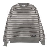 BARBARIAN（バーバリアン）Heavy Weight Crew Neck Shirt（ヘビーウェイト クルーネックシャツ） "Nine 4crs Stripes Repeat” / Graphite×Grey×Ivory×Black（グラファイト×グレー×アイボリー×ブラック）
