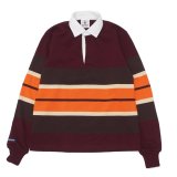 BARBARIAN（バーバリアン）Heavy Weight Rugby Collar Shirt（ヘビーウェイト ラグビーカラーシャツ）"BOLD MOUNTAINEER" / Harvard×Brown×Beige×Burnt Orange（ハーバード×ブラウン×ベージュ×B,オレンジ）