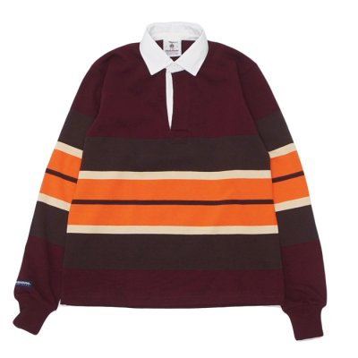 画像1: BARBARIAN（バーバリアン）Heavy Weight Rugby Collar Shirt（ヘビーウェイト ラグビーカラーシャツ）"BOLD MOUNTAINEER" / Harvard×Brown×Beige×Burnt Orange（ハーバード×ブラウン×ベージュ×B,オレンジ）