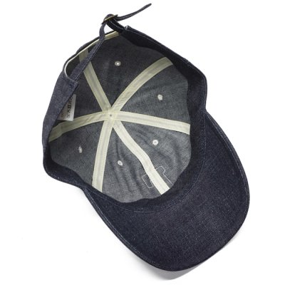 画像9: FULLCOUNT（フルカウント）#6843 6Panel Denim Baseball Cap（6パネルデニムベースボールキャップ）‘F' Patch / Indigo Blue（インディゴブルー）