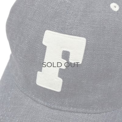 画像6: FULLCOUNT（フルカウント）#6843 6Panel Denim Baseball Cap（6パネルデニムベースボールキャップ）‘F' Patch / Indigo Blue（インディゴブルー）