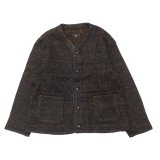 ENGINEERED GARMENTS（エンジニアードガーメンツ）KNIT CARDIGAN（ニットカーディガン）"Wool Poly Nep Sweater Knit" / Brown（ブラウン）