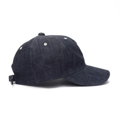 画像5: FULLCOUNT（フルカウント）#6843 6Panel Denim Baseball Cap（6パネルデニムベースボールキャップ）‘F' Patch / Indigo Blue（インディゴブルー）