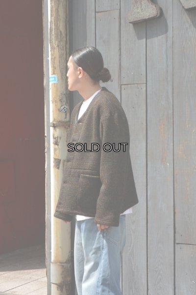 画像7: ENGINEERED GARMENTS（エンジニアードガーメンツ）KNIT CARDIGAN（ニットカーディガン）"Wool Poly Nep Sweater Knit" / Brown（ブラウン）