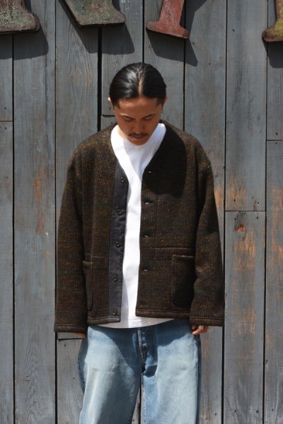 画像6: ENGINEERED GARMENTS（エンジニアードガーメンツ）KNIT CARDIGAN（ニットカーディガン）"Wool Poly Nep Sweater Knit" / Brown（ブラウン）